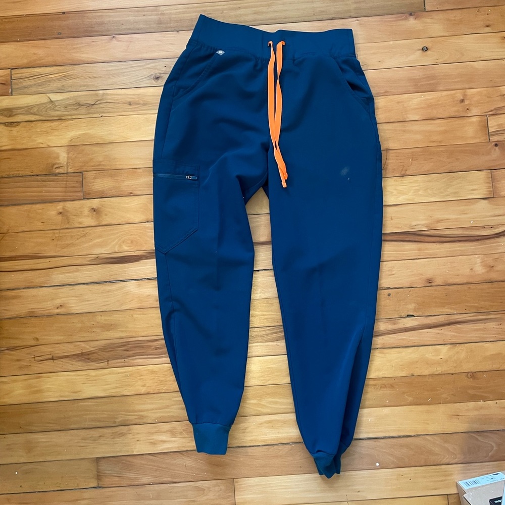 FIGS Caribbean blue small petite joggers